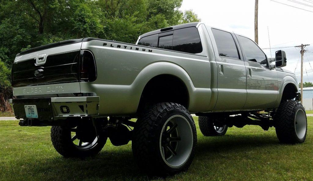 Customized 2014 Ford F 250 platinum monster