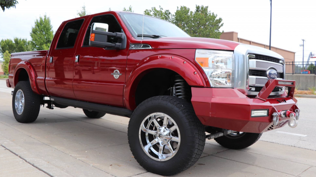 modified 2016 Ford F 250 Platinum monster truck