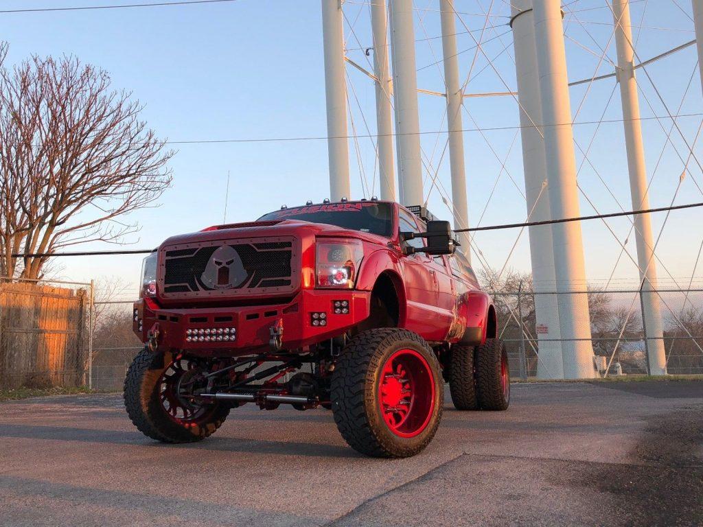 heavily customized 2016 Ford F 350 Lariat monster truck