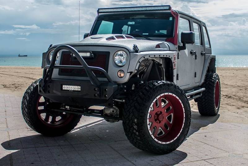 very low miles 2015 Jeep Wrangler monster truck