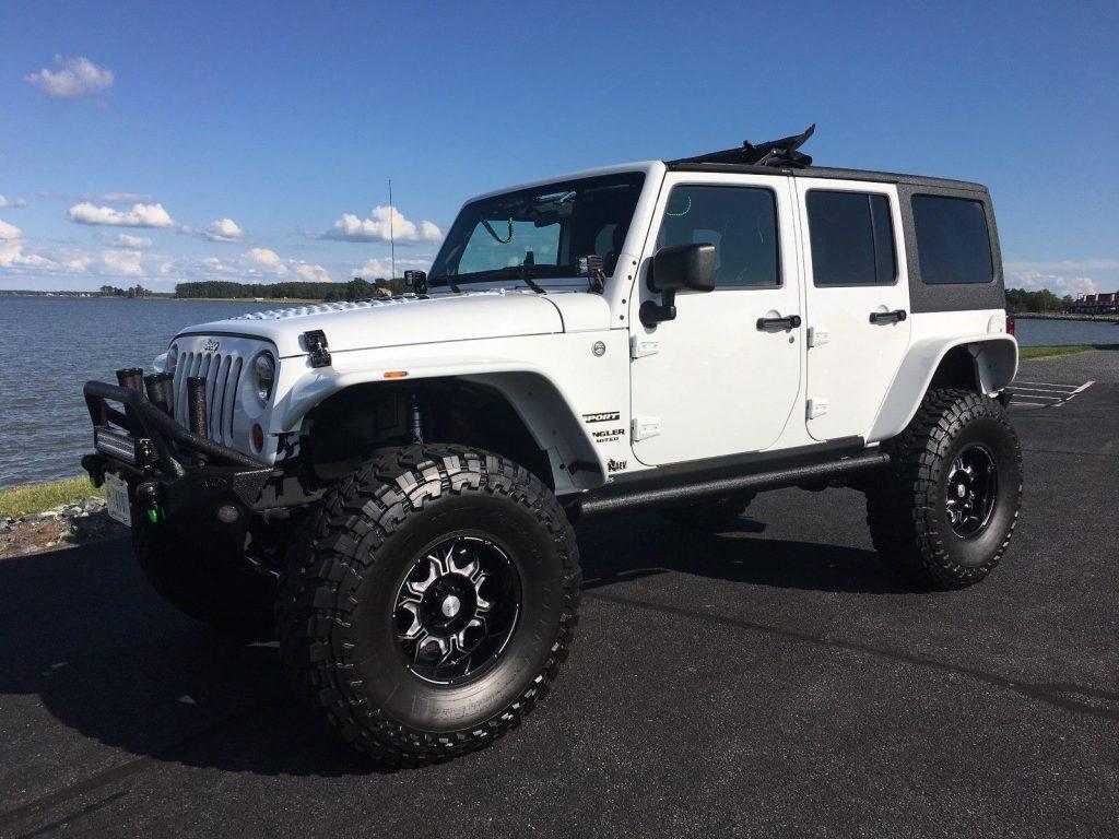 clean 2012 Jeep Wrangler Unlimited monster truck