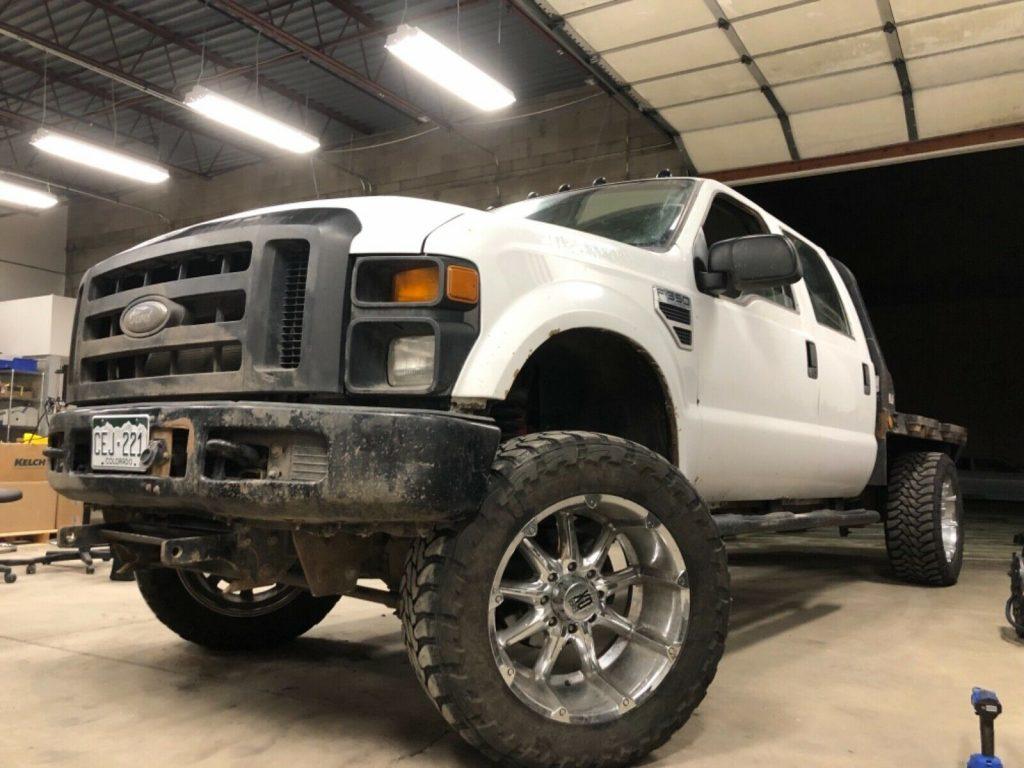great running 2008 Ford F 350 flatbed crew cab monster
