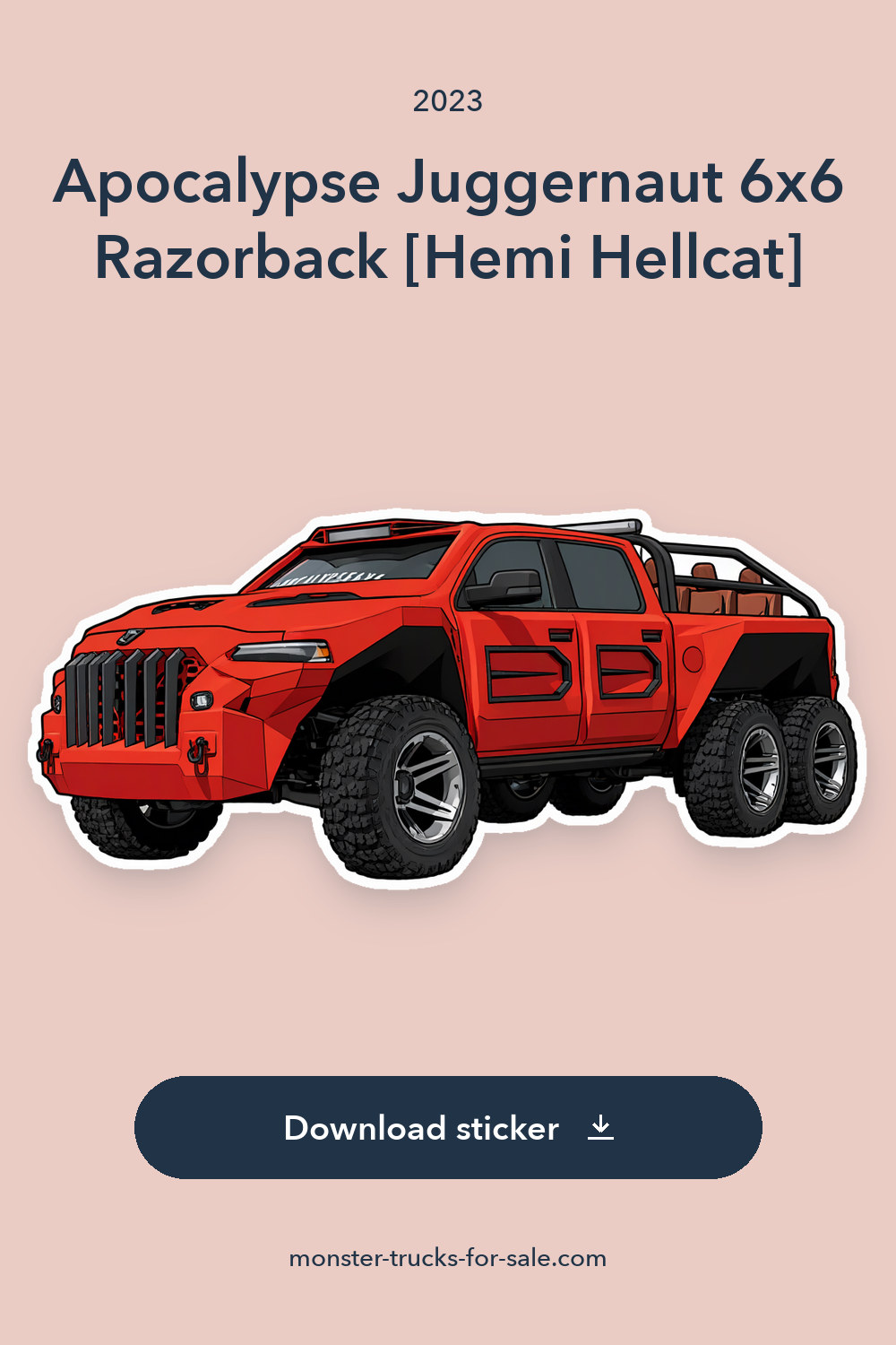 2023 Apocalypse Juggernaut 6×6 Razorback [Hemi Hellcat] sticker preview