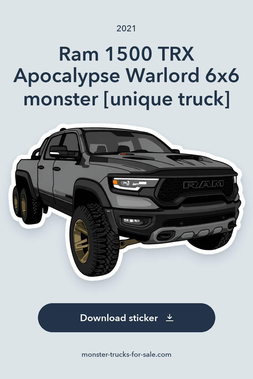 2021 Ram 1500 TRX Apocalypse Warlord 6×6 monster [unique truck] sticker preview