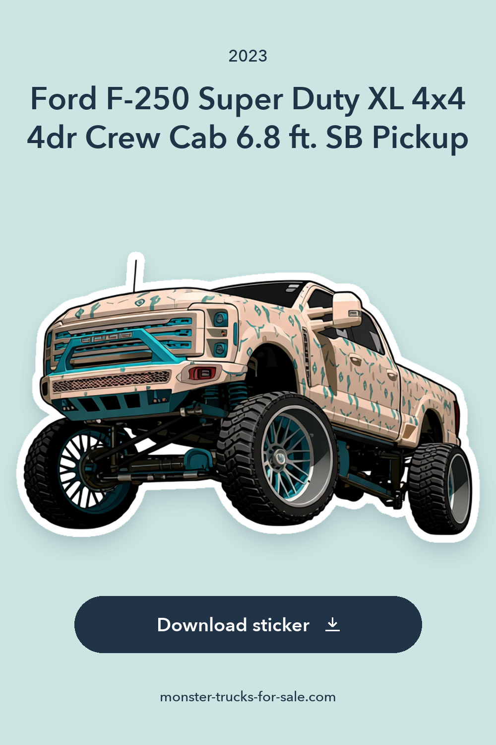 2023 Ford F-250 Super Duty XL 4×4 4dr Crew Cab 6.8 ft. SB Pickup sticker preview